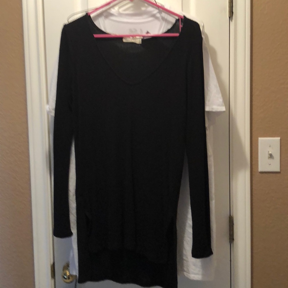 Black high low top (ribbed)